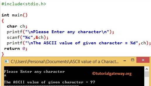 how-to-print-ascii-value-of-number-in-c-ascii-value-number