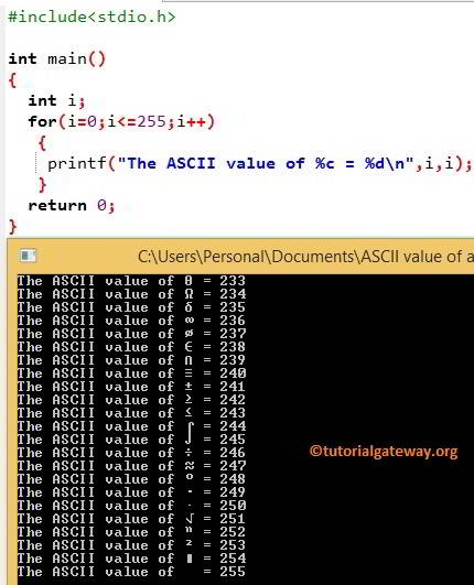 c-program-to-find-ascii-value-of-a-character
