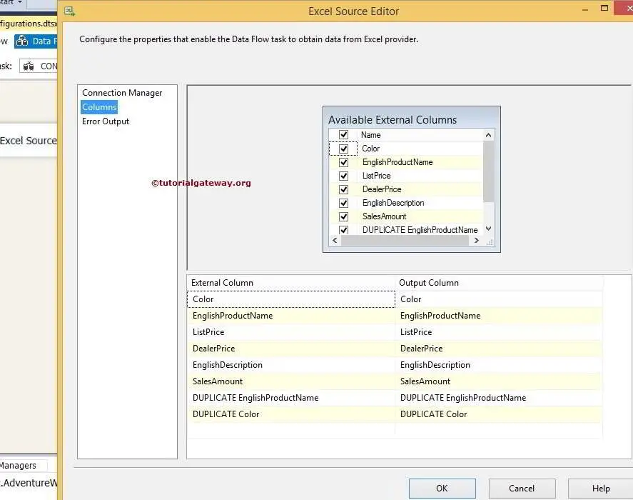 Excel Source In SSIS