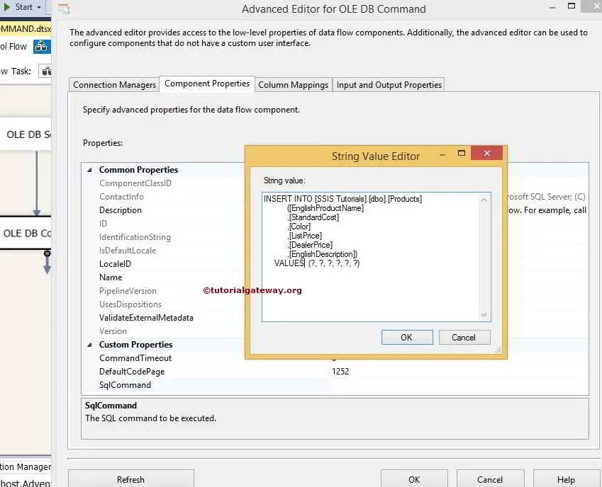 Ole Db Command Transformation In Ssis 3335