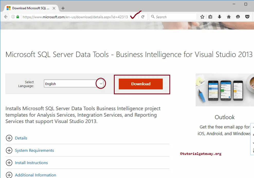 Install SQL Server Data Tools
