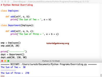 Method Overriding in Python - GeeksforGeeks