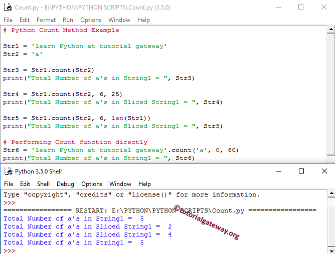 Python Count Function