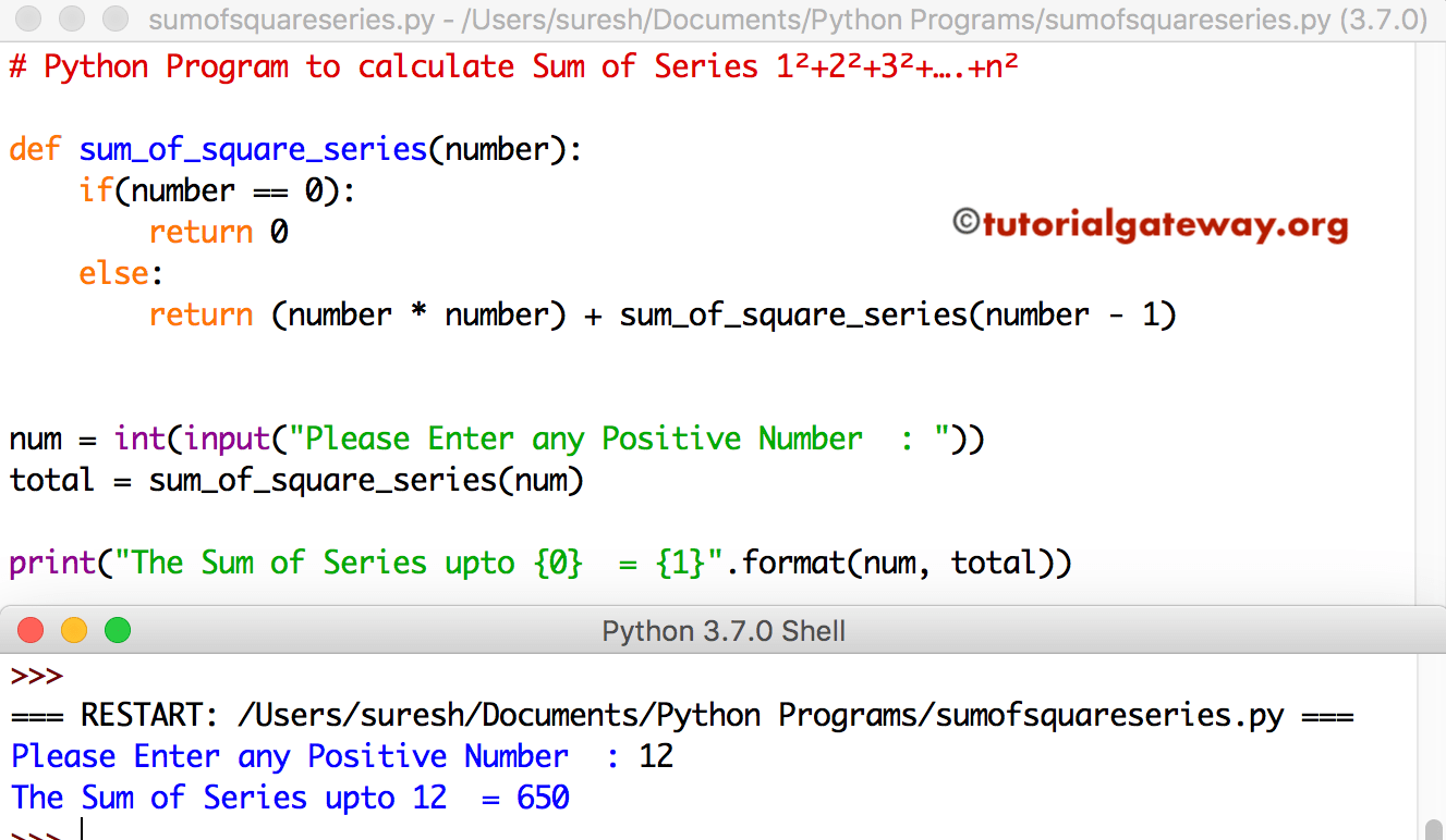 Python Program To Calculate Sum Of Series 1 2 3 N